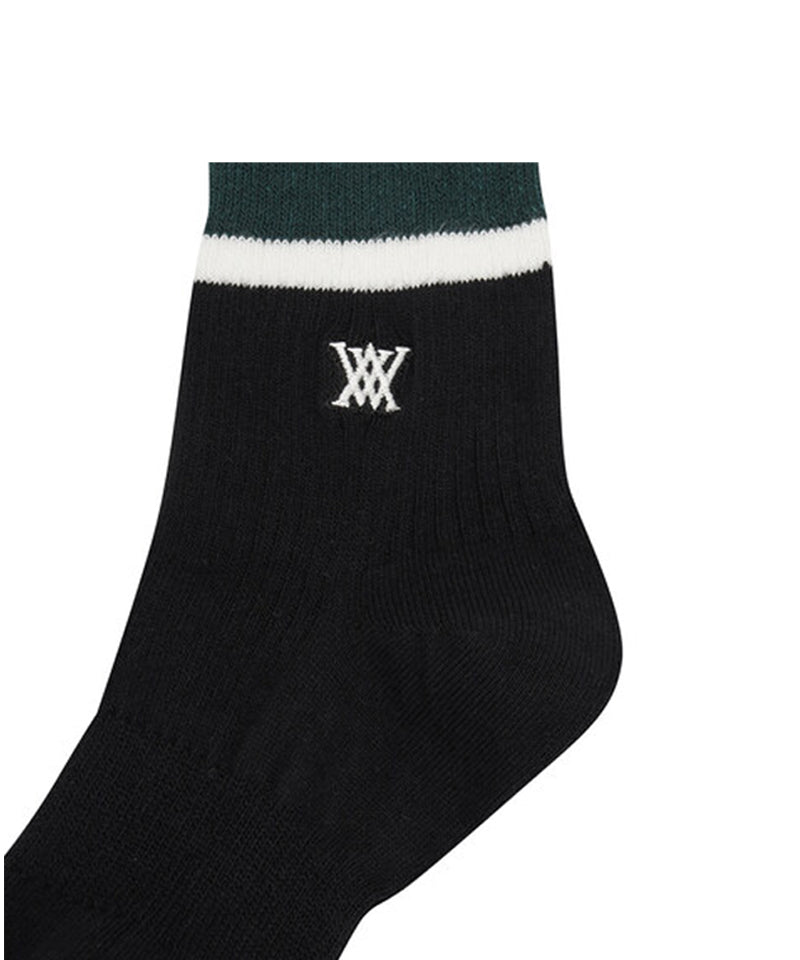 Women's Big Color Block Socks - Black