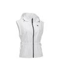 Women's Waist Shirring Hoody Vest - Off  White