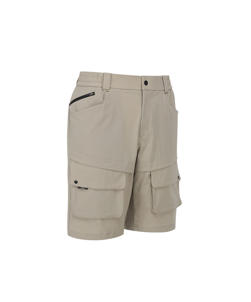 Men's Cargo Half Pants - Light Beige