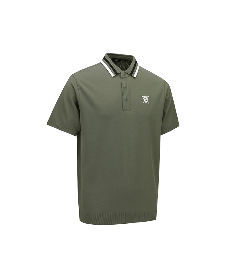 Men's Essential Collared Sweater - Khaki