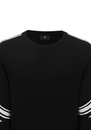 Men's Logo Sleeve Crewneck Sweater - Black