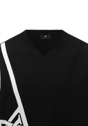 Men's Diagonal Logo Knit Vest - Black