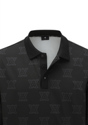 Men's Logo Pattern T-Shirt - Black