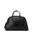 Uni Vintage Leather Boston Bag - Black