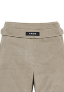 Women's Velvet High Waist Half Pants - Grey