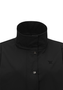 Women's Short Sleeve Hooded Anorak Set - Black