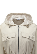 Women's Hooded Utility Safari Jacket - Light Beige