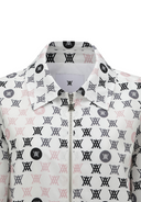 Women's Allover Logo Hooded Blouson Jacket - Ivory