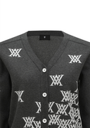Women's Logo Knit Cardigan - Charcoal Grey