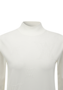 Women's Logo Pattern Turtleneck Sweater - Off White