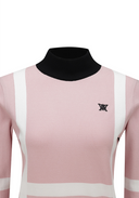 Women's Block Turtleneck Sweater - Pink