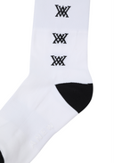 Women's Two Way Middle Socks - White