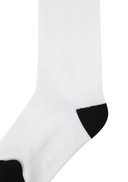 Women's Color Block Knee Socks - White