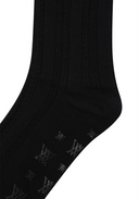 Women's Shiny Knee Socks - Black