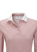 Women's Logo Pattern T-Shirt - Light Pink