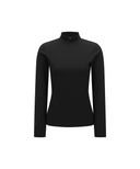 Women's Woven Mix Layered T-Shirt - Black