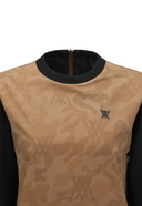 Women's Camo Pattern Layered T-Shirt - Camel