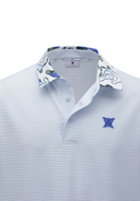 Men's Abstract Printed Polo T-Shirt - Ice Blue