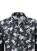 Men's Abstract Layered T-Shirt - Dark Grey