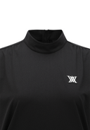 Women's Mock Neck Anorak T-Shirt - Black