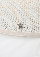 Women's Raffia Mix Bucket Hat - White