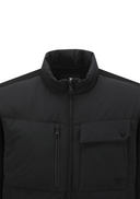 Men's Color Block Knit Hybrid Down Jacket - Black