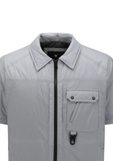 Men's Padded Short Sleeve Shirt Jacket - Light Grey