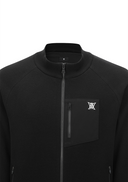Men's Windproof Pocket Sweater Cardigan - Black