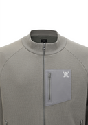 Men's Windproof Pocket Sweater Cardigan - Dark Grey