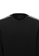 Men's Sleeve Tape Windproof Sweater - Black