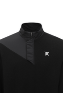 Men's Knit Hybrid Padded Sweater Anorak - Black
