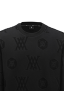 Men's Logo Jacquard Bonding Sweatshirt - Black