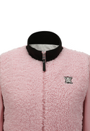 Women's Boucle Padded Sweater Cardigan - Light Pink