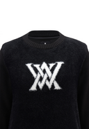 Women's Windproof Big Logo Sweater - Black