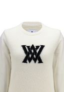 Women's Windproof Big Logo Sweater - Ivory