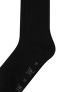 Women's Wool Over Knee High Socks - Black