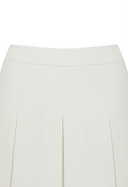 Women's Sweat Band Classic Pleats Skirt - Ivory