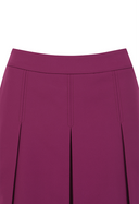Women's Sweat Band Classic Pleats Skirt - Wine