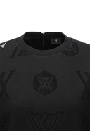 Women's Logo Pattern Sweatshirt - Black