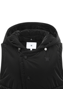 Women's Hooded Utility Padded Vest - Black