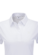 Women's Solid Short Sleeve Collar T-Shirt - White