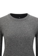 Women's Cashmere Round Sweater - Charcoal Grey
