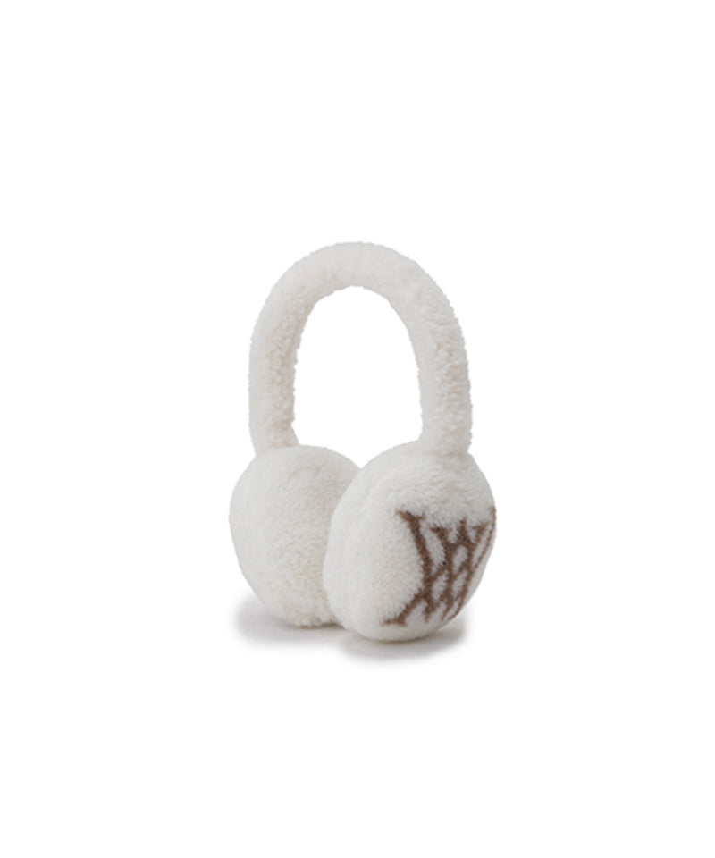 Women's Curly Earmuffs - Ivory