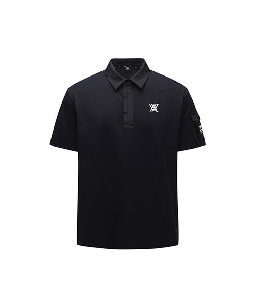 【ANEW GOLF】MEN SM SLEEVE POCKET SHORT T-SHIRT R6489 ANEW GOLF Men's SM Sleeve Pocket Short T-Shirt - Black