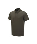 Men's Solid Short Sleeve Collar T-Shirt - Khaki