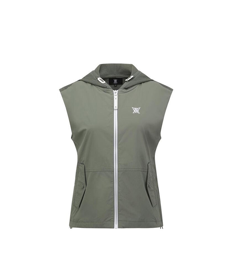 ANEW Golf Women's SM Hybrid Hoody Knit Vest - Light Khaki