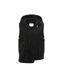 Women's Hooded Utility Padded Vest - Black
