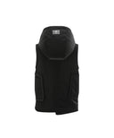 Women's Hooded Utility Padded Vest - Black
