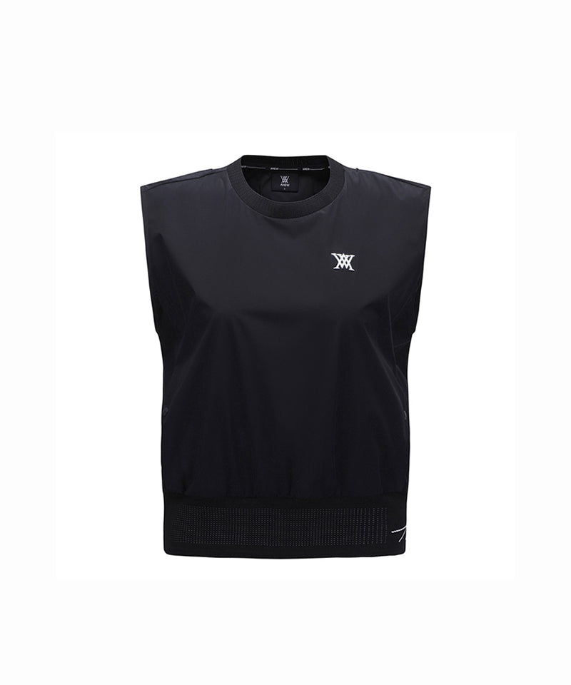 Women's Wooven Vest - Black