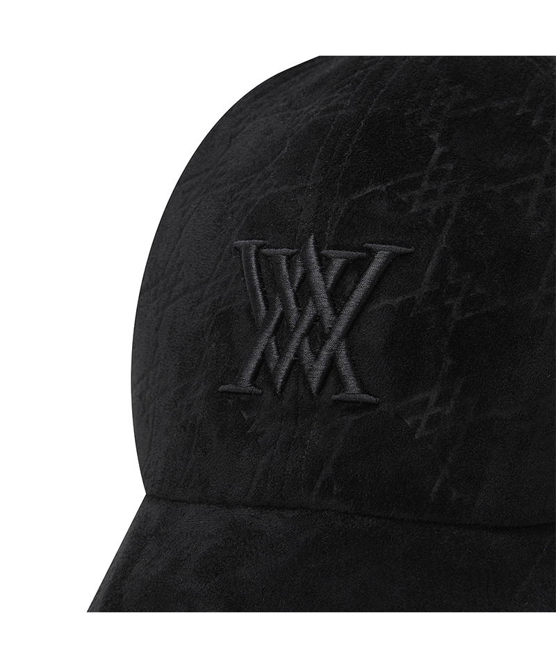 ANEW Golf Unisex Monogram Suede Ball Cap - Black – Anew Golf USA